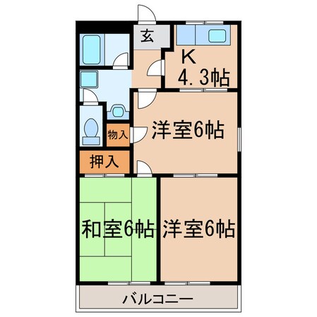 朝宮グリーンライブの物件間取画像